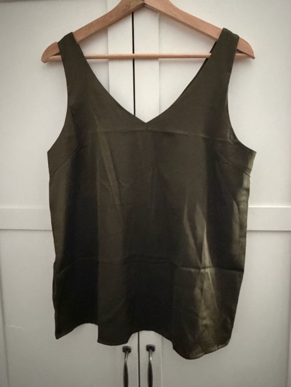 Women’s Olive Green V-Neck Tank Top